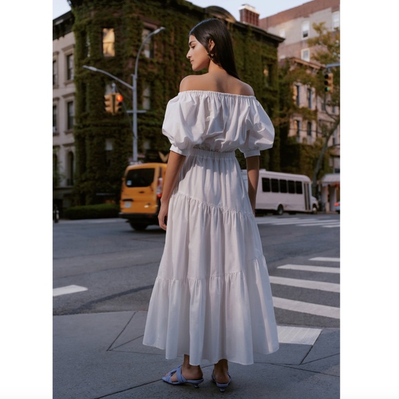 NEW Marcella NYC Off Shoulder Bleecker Dress — White, XS - Picture 3 of 12